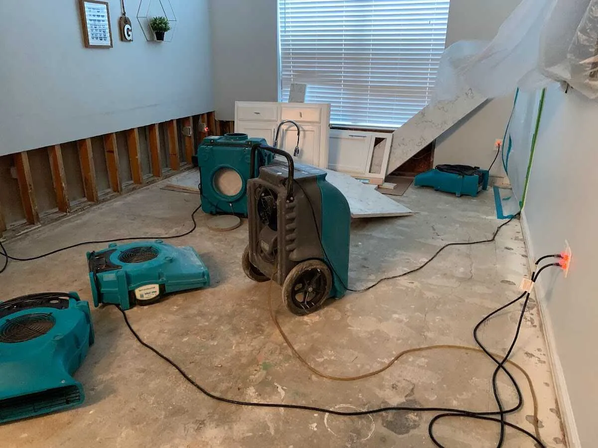 Dehumidifier in flood-cut room for Water Extraction & Removal in Tavares